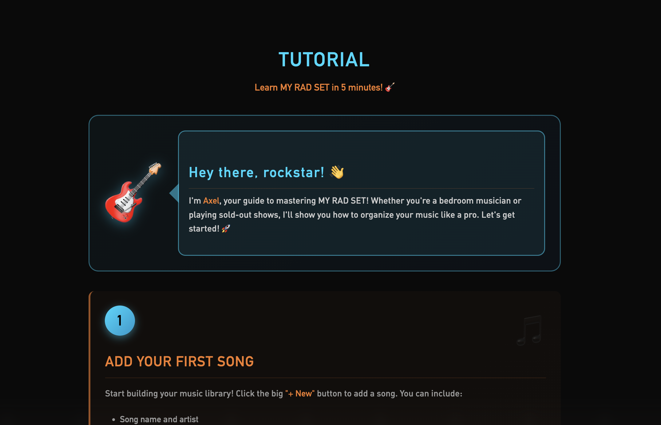 MY RAD SET Screenshot